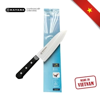 Dao bếp thái đa năng cao cấp Santoku KATANA Basic cán nhựa thép không gỉ - KATA401 (165mm)