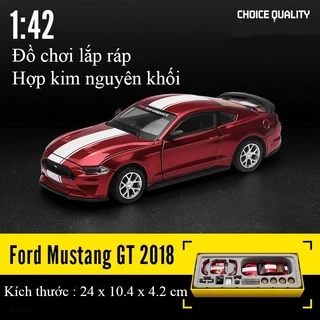 Đồ chơi lắp ráp xe mô hình Ford Mustang GT 2018 KAVY bằng hợp kim nguyên khối chạy cót