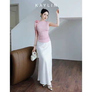 Chân váy KAYLIN dài basic chất vải lụa mềm mịn mát lạnh phong cách thanh lịch N2118