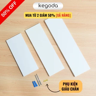 Kệ Gỗ Thanh Ngang Trang Trí Treo Tường Màu Trắng KEGODA KT56