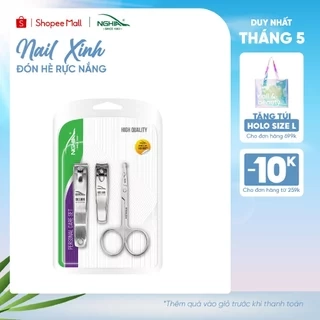 Combo 3 Sản Phẩm KỀM NGHĨA CB.3-006 (Kéo Cắt Tỉa Lông Mũi - 2 Bấm Móng)