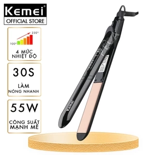 Máy duỗi tóc điều chỉnh 4 mức nhiệt độ Kemei KM-8889 phù hợp nhiều loại tóc, có thể duỗi uốn tạo nhiều kiểu tóc- HÀNG CH