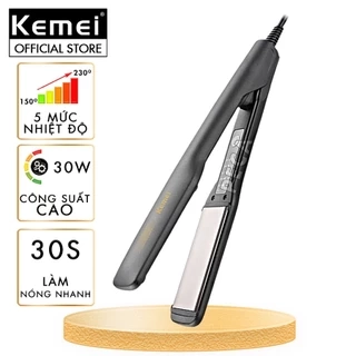 Máy duỗi tóc điều chỉnh 5 mức nhiệt Kemei KM-2518 sử dụng được cho mọi loại tóc có thể là ép tóc, uốn cụp, uốn sóng