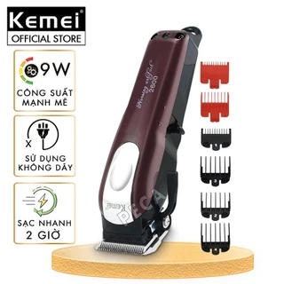 Tông đơ cắt tóc không dây Kemei KM-1255 dùng cho cá nhân và gia đình - Hàng chính hãng