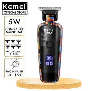 Tông đơ chấn viền Kemei KM-MAX5090 màn hình LCD thông minh, thiết kế độc đáo, có thể cắt tóc,chấn viền, cạo râu