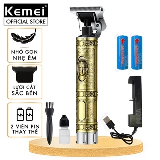 Tông đơ chấn viền không dây Kemei KM-1974A có 2 pin rời, có thể sạc lại,có thể khắc tatoo, cạo trắng... - CHÍNH HÃNG