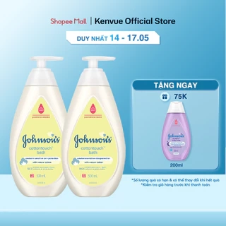 Combo 2 Chai Sữa Tắm Gội Toàn Thân Mềm Mịn Johnson' Baby Bath Cotton Touch 500mlx2
