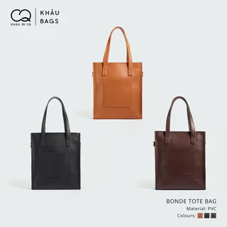 Túi Tote da KHÂU BY CQ đeo chéo Bonde đựng vừa A4, Laptop