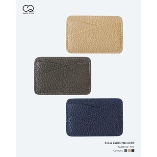 Ví da ELLA mini ngang, thiết kế 2 ngăn đựng Thẻ và Name card KHÂU BY CQ