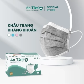 Khẩu trang y tế 4 lớp Giấy kháng khuẩn Chính Hãng AN TÂM Hộp 50 cái