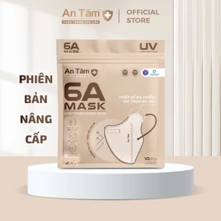 Khẩu trang y tế kháng khuẩn 6A chính hãng An Tâm chống nắng toàn diện, bảo vệ làn da - Túi 10 cái