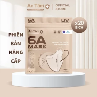 Set 200 cái Khẩu trang y tế kháng khuẩn 6A chính hãng An Tâm chống nắng toàn diện, bảo vệ làn da