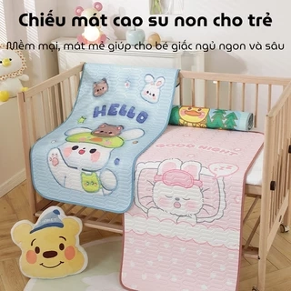 Chiếu Điều Hoà Cao Su Non Cho Bé KidAndMom 60x120cm In Hình 5D (Không Có Chống Thấm)