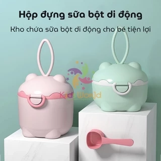 Hộp đựng sữa bột, thức ăn KidAndMom Dung Tích 225ml có quai cầm tiện lợi cho mẹ và bé