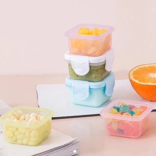Set 4 Hộp Trữ Đông KidAndMom ,Khay Trữ Đông Có Nắp khoá 4 chiều Đựng Đồ Ăn Dặm Cho Bé Chống Rò Rỉ