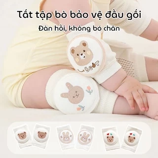 Tất Tập Bò, Vớ Tập Bò KidAndMom giúp bảo vệ đầu gối bé không bị đau khi bò chống trơn trượt