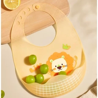 Yếm Máng silicone Hình Trứng KidAndMom siêu nhẹ siêu mềm mại có nấc điều chỉnh