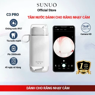 Máy tăm nước Sunuo C3 Pro, khử trùng tia cực tím pin 2000mAh chống nước IPX7