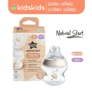 Bình Sữa PP Ty Siêu Mềm Tự Nhiên Tommee Tippee 150ml, 260ml, 340ml, Set Đôi, Nhiều Size, Được Mua Kèm Thêm 01 Núm Ty
