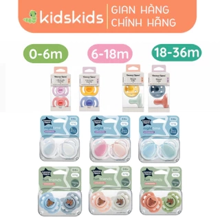 Ty Ngậm Tommee Tippee Cho Bé Từ 0-6, 6-18, 18-36 Tháng (Vỉ Đôi) - Nhiều Mẫu
