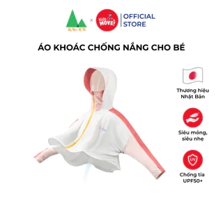 Áo chống nắng cho bé siêu mỏng Shukiku Nhật Bản, chống UV UPF 50+, có mũ, che tay và cằm