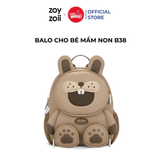 Balo cho bé Zoyzoii B38 hình thú chính hãng, chất vải SBR cao cấp, siêu nhẹ, khóa YKK nhập khẩu Nhật
