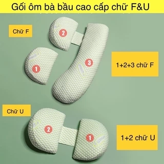 Gối bầu cánh tiên cao cấp KidsWorld cotton sợi tre nâng đỡ bụng bầu có thể dùng được cả sau khi sinh