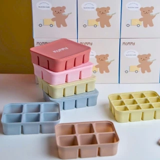 Khay Silicone Trữ Đông Đồ Ăn Dặm KidsWorld Mommy Hộp Trữ Thức Ăn Cho Bé, Hộp Đựng Thực Phẩm