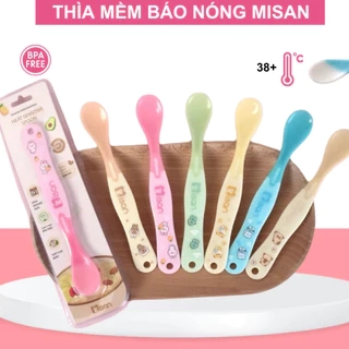 Thìa Mềm Báo Nóng Silicon Cao Cấp Misan KidsWorld Chống Nóng An Toàn Cho Bé Ăn Dặm Không BPA