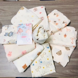 Vỏ gối chống trào ngược muslin, trần bông Kidsword Bunny kích thước 70x70x20cm (Lưu ý dành cho ruột gối chữ C )