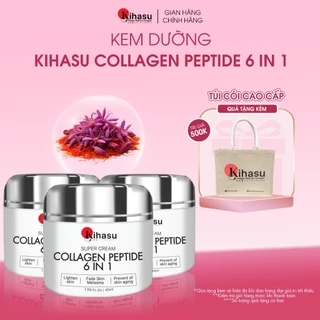 Bộ 3 Kem Dưỡng Collagen Peptide Kihasu 6in1 Giúp Da Căng Bóng, Trắng Sáng, Mờ Nám, Chống Lão Hóa, Làm Giảm Nếp Nhăn