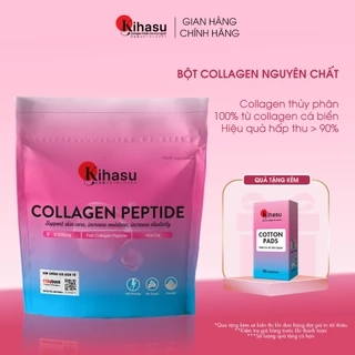 Bột Collagen Kihasu 100% Tinh Khiết Dưỡng Trắng Da, Chống Lão Hóa, Tăng Độ Đàn Hồi, Hỗ Trợ Xương Khớp, Hương Vị Dễ Uống