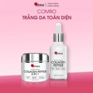 Combo Trắng Da Toàn Diện Kihasu Serum Và Kem Dưỡng Sáng Da, Dưỡng Ẩm, Ngăn Lão Hóa, Giảm Thâm, Phục Hồi Da Hư Tổn