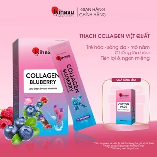 Thạch Collagen Kihasu Vị Việt Quất Làm Đẹp Da Từ Bên Trong, Chống Lão Hóa, Tăng Cường Độ Ẩm, Hương Vị Thơm Ngon Dễ Dùng
