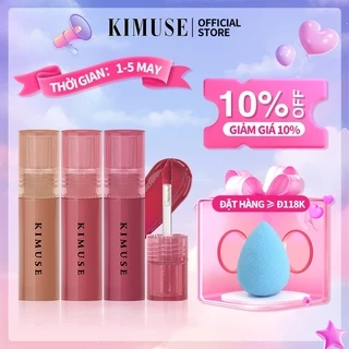 KIMUSE 9 màu Gương tùy chọn Lip Glaze Nước dưỡng ẩm Son bóng Toot Lip Tint Trang điểm môi lâu trôi