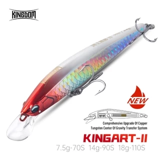 Vương Quốc Mới Jerkbaits Mồi Câu Cá 70mm 90mm 110mm 7.5g 14g 18g Chìm Minnow Dụ Mồi Cứng Mồi Câu Cá Mồi Wobblers