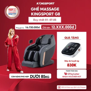 Ghế massage toàn thân KINGSPORT G8 công nghệ làm ấm Warmtech, túi khí toàn thân massage nhiều cấp