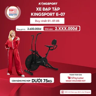 Xe đạp tập KINGSPORT Classic E-07, ghế tựa phù hợp người lớn tuổi, tích hợp đồng hồ đo lường chỉ số