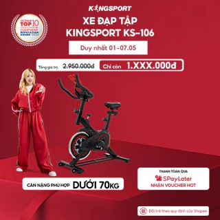 Xe đạp tập KINGSPORT KS-106 với khung sườn chắc chắn, tích hợp đồng hồ đo lường chỉ số