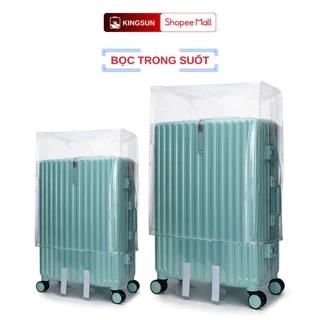 Bọc vali Kingsun thời trang trong suốt không viền, chống trầy xước vali