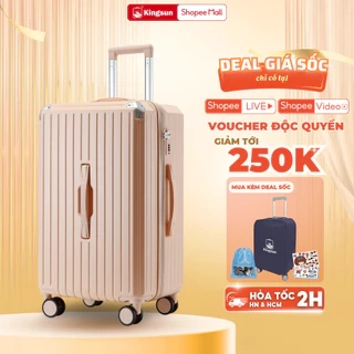 Vali kéo du lịch Kingsun vali size20/24dáng hộp Khoá Kéo KS-P37 nhựa PC +ABS cao cấp chống va đập