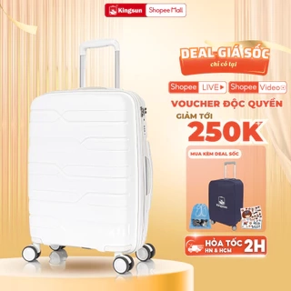Vali Kéo Du Lịch Nhựa PP01 Cao Cấp Kingsun Chống Va Đập Size 20/24, Bảo Hành 5 Năm