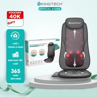 Đệm Massage KINGTECH KC-500S - Mát Xa Lưng 3D Chuyên Sâu Dùng Trên Ghế, Kết Hợp Tính Năng Nhiệt Hồng Ngoại - Chính Hãng