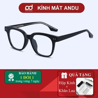 Gọng kính cận thời trang nam nữ ANDU dáng vuông chữ V chống tia UV chất liệu nhựa TR cao cấp - 614