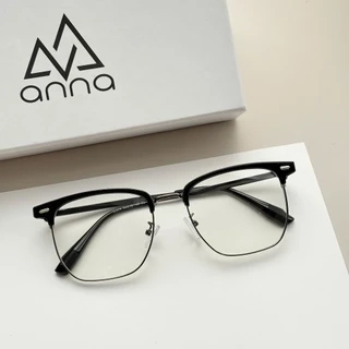 Gọng kính cận thời trang nam nữ ANNA chất liệu kim loại cao cấp dáng vuông unisex cá tính OL 31157