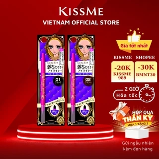 Bút chì kẻ mí mắt hai đầu Kissme lõi siêu mịn lâu trôi không thấm nước Kissme Heroine Make Quick Eyeliner 0.1g