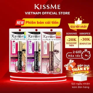 Chuốt Mi Mascara Kissme Siêu Bền Giúp Nâng Cong Và Dày Rậm Mi Tối Đa Kissme Heroine Mascara WP 6G Mi dài hơn 5mm