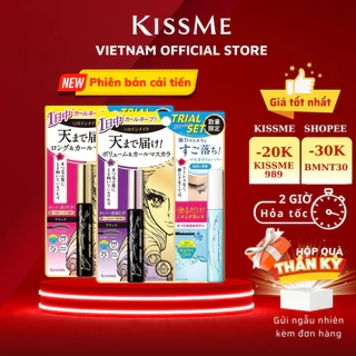Set Chuốt Mi Mascara làm dài mi, rậm mi và Tẩy Trang Mascara mini Kissme Heroine Nhật Bản 6g + 4ml