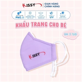 Khẩu Trang Kissy 5D Trẻ Em 6 tháng Đến 3 Tuổi Chống Nắng Và Bụi Mịn Hiệu Quả Họa Tiết Trơn Chống Tia UV