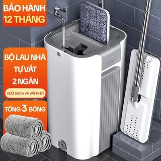 Bộ Cây Lau Nhà KITIMOP C6 PLUS-PRO - Thùng Lau Nhà Tự Vắt Thông Minh, Chổi Lau Nhà Xoay 360 Độ, Lau Sàn Làm Sạch